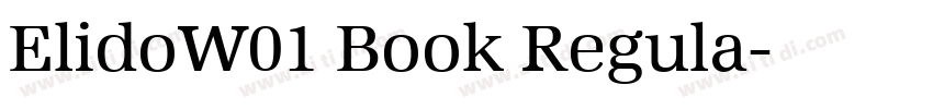 ElidoW01 Book Regula字体转换